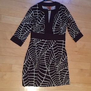 Tory Burch Brown white print dress